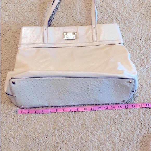 Kate Spade Cream Ostrich Print Leather - Picture 10 of 13